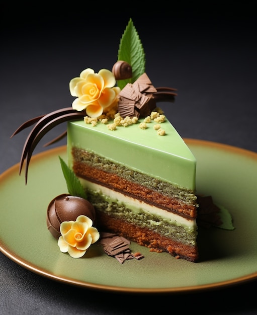 Un délicieux gâteau avec des fruits.