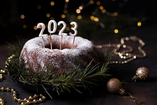 Délicieux gâteau pour la célébration du nouvel an