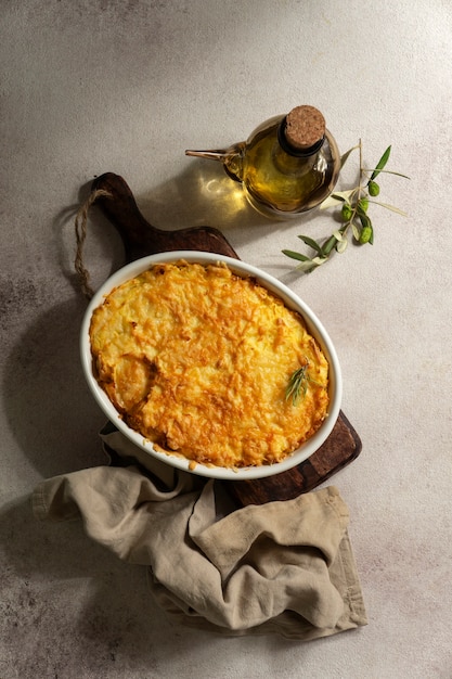 Photo gratuite délicieux plat d'empadao traditionnel portugais