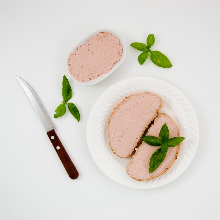Photo gratuit délicieux sandwichs à la pate sur une assiette