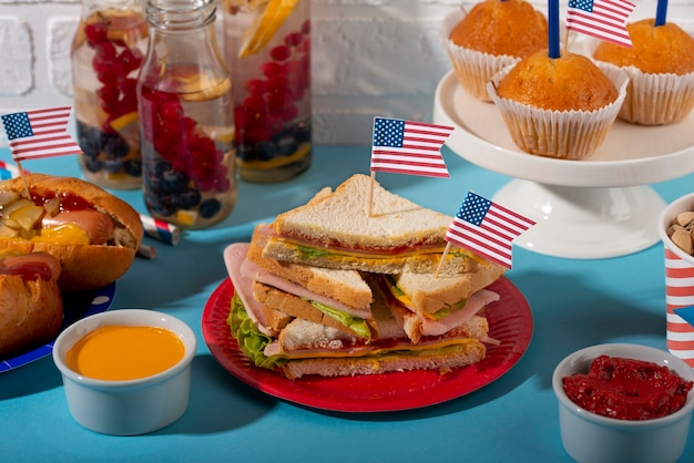 Délicieux sandwichs pour la fête du travail aux États-Unis