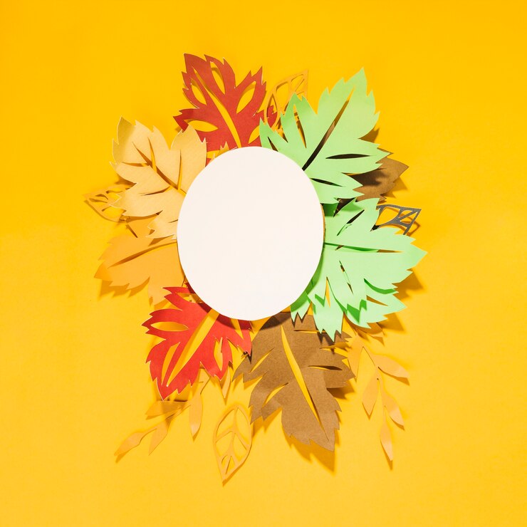 Photo gratuit dépliants sous le cercle de papier