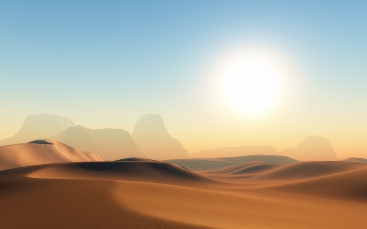 Photo gratuit desert avec des ombres