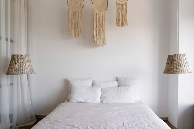 Design d'intérieur de la chambre à coucher pour l'appel de zoom