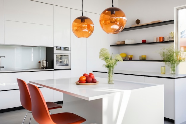 Photo gratuite design d'intérieur de cuisine minimaliste