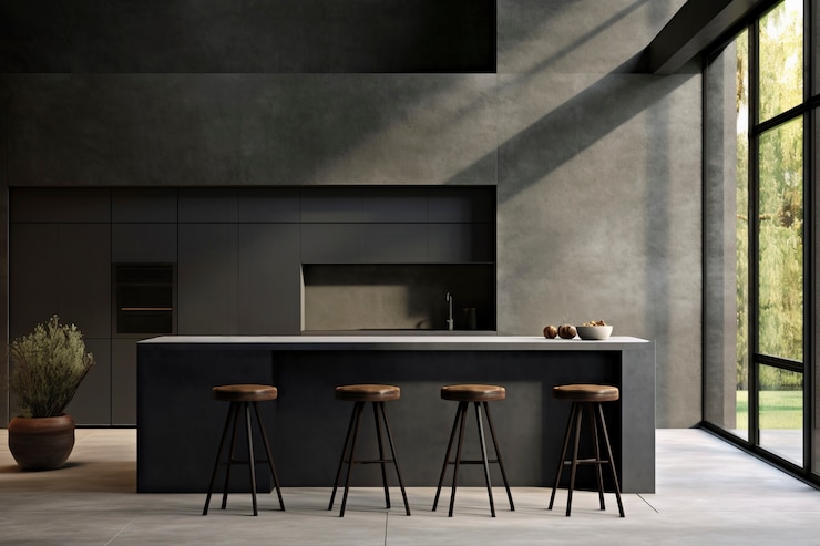 Photo gratuit design d'intérieur de cuisine minimaliste