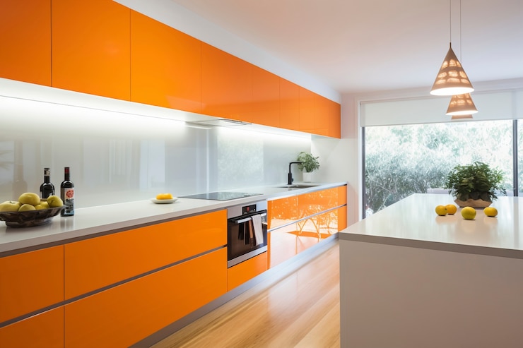 Photo gratuit design d'intérieur de cuisine minimaliste
