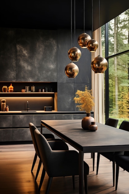 Photo gratuite design d'intérieur de cuisine minimaliste
