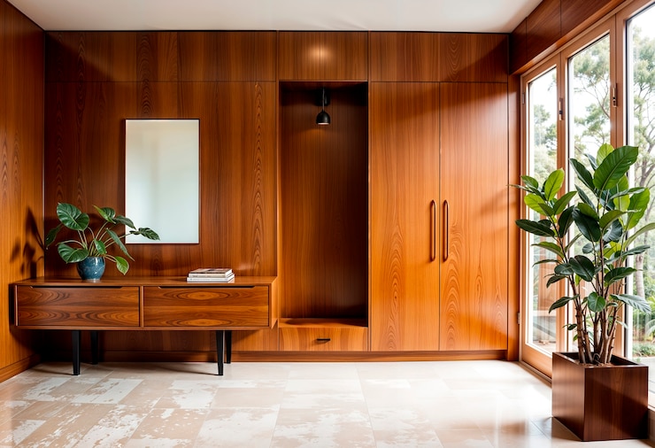 Photo gratuit design d'intérieur du milieu du siècle
