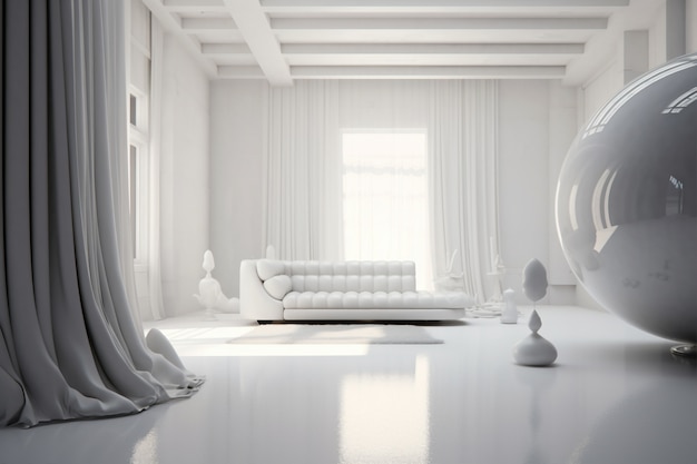 Photo gratuite design d'intérieur incroyable minimal