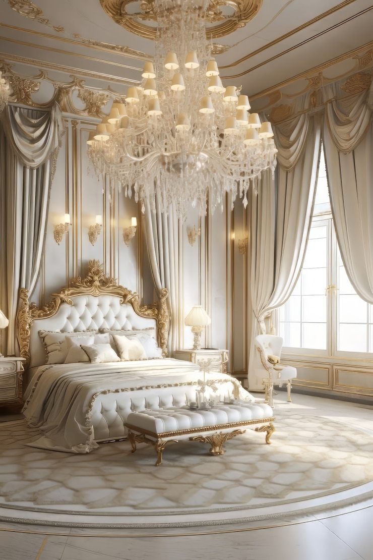 Photo gratuit design d'intérieur magnifique château