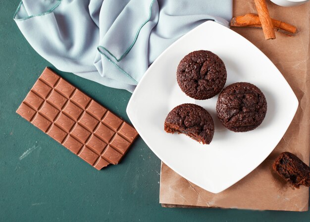 Dessert au chocolat délicieux