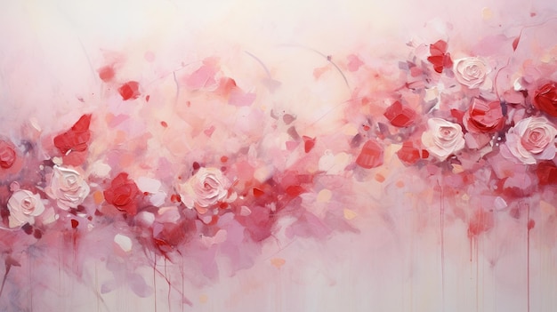Un dessin abstrait infini en aquarelle avec des roses