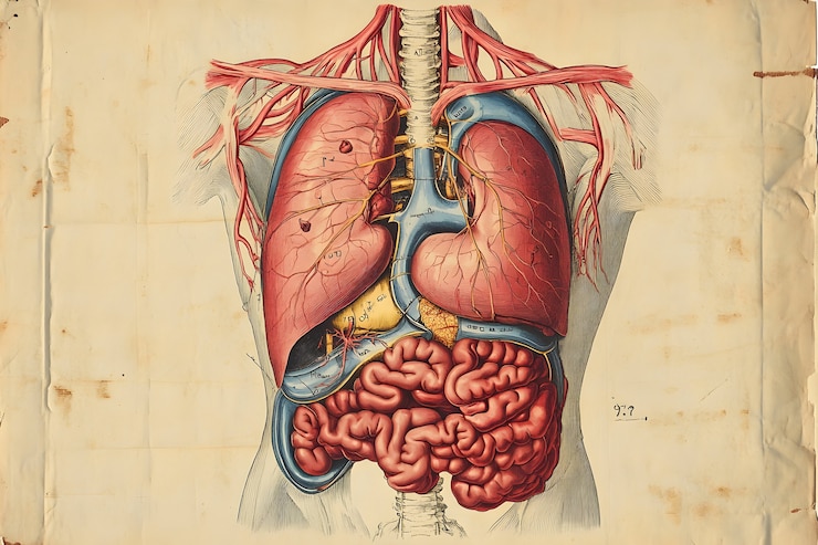Photo gratuit dessin d'anatomie de style vintage