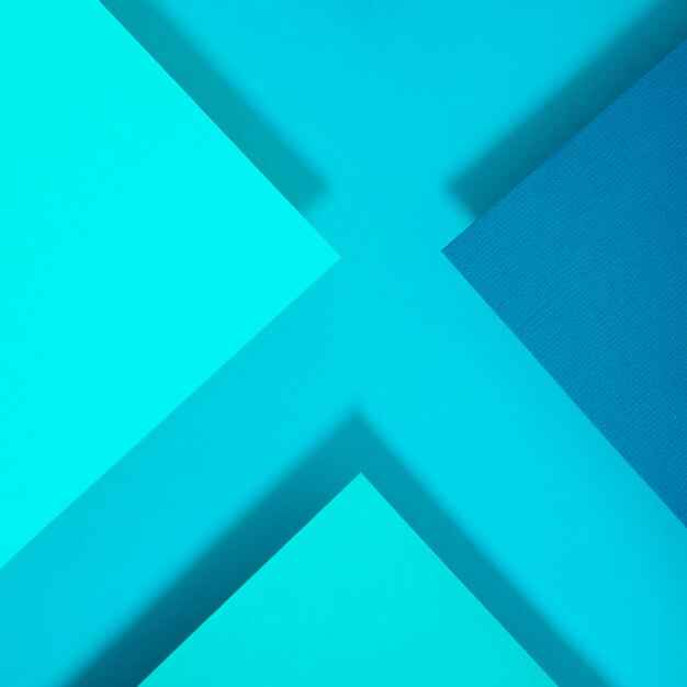 Dessin de papier abstrait bleu x lettre polygone
