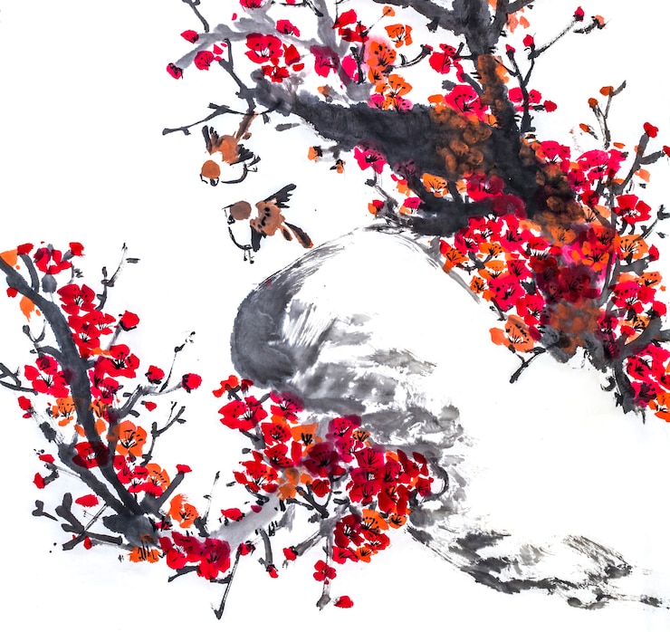 Photo gratuit dessin de poisson japonais nature graphique d&#39;eau
