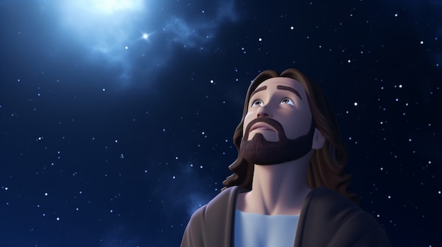 Photo gratuite des dessins animés de jésus-christ