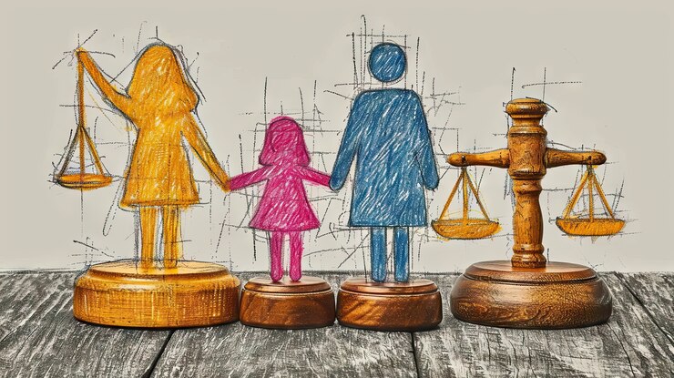 Photo gratuit des dessins sur la profession d'avocat.