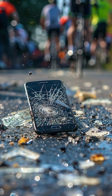 Destruction de la scène du smartphone