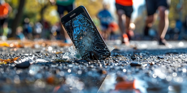 Destruction de la scène du smartphone