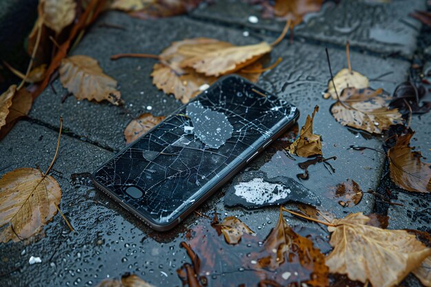 Destruction de smartphones illustrée