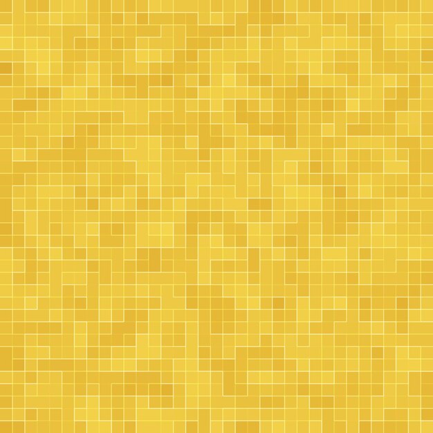 Détail de l'or jaune Mosiac Texture mosaïque en céramique abstraite ornée du bâtiment. Modèle sans couture abstrait. Pierres en céramique colorées abstraites.