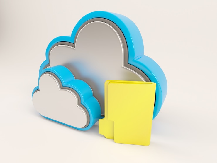 Photo gratuit deux nuages et un dossier jaune