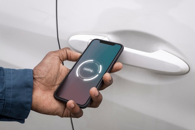 Déverrouillage de la voiture intelligente par l'application de téléphone mobile