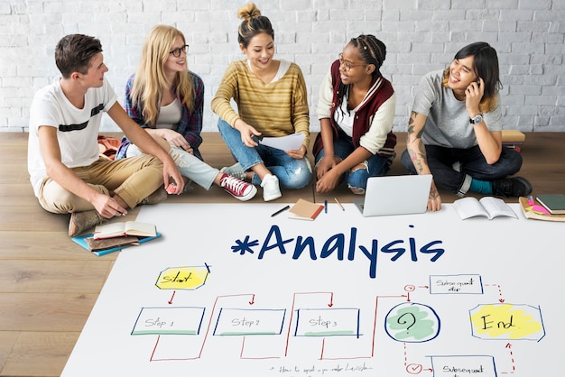 Diagramme de stratégie d'analyse de progrès de recherche