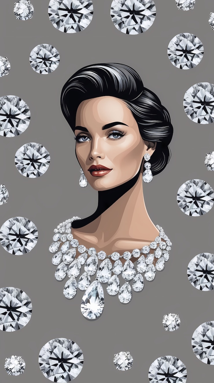 Photo gratuit des diamants luxueux, de l'art numérique