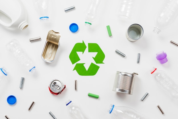 Différents types de déchets aptes au recyclage