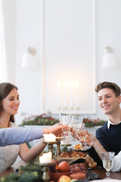 Dîner de Noël en famille