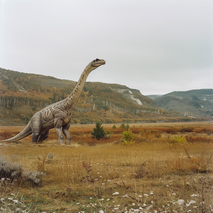 Le dinosaure sauropode dans la nature