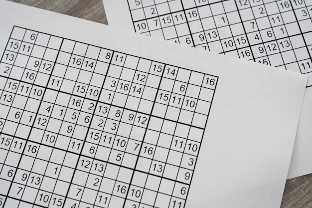 Disposition de la page de jeu de Sudoku