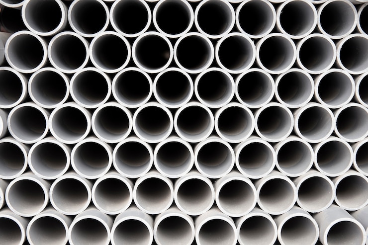 Photo gratuit disposition de tuyaux en pvc de construction minimaliste
