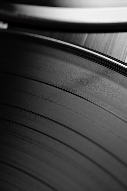 Disque vinyle avec assortiment de textures rétro