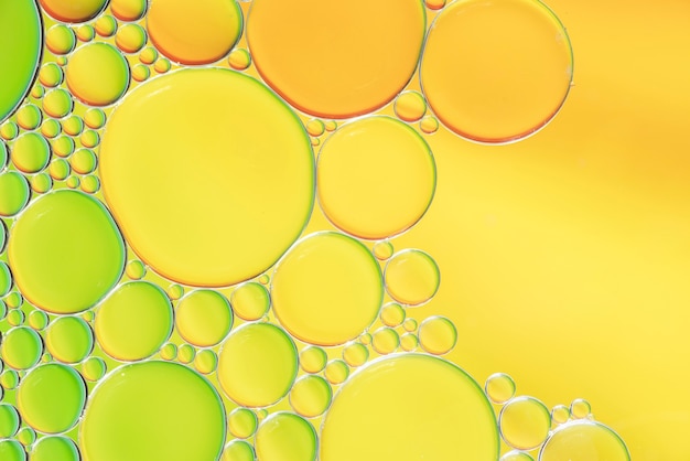 Divers texture abstraite de bulles jaunes et vertes