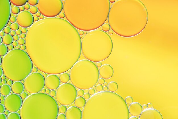 Divers texture abstraite de bulles jaunes et vertes