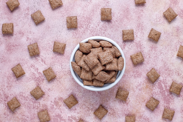 Diverses Céréales De Petit Déjeuner, Vue De Dessus