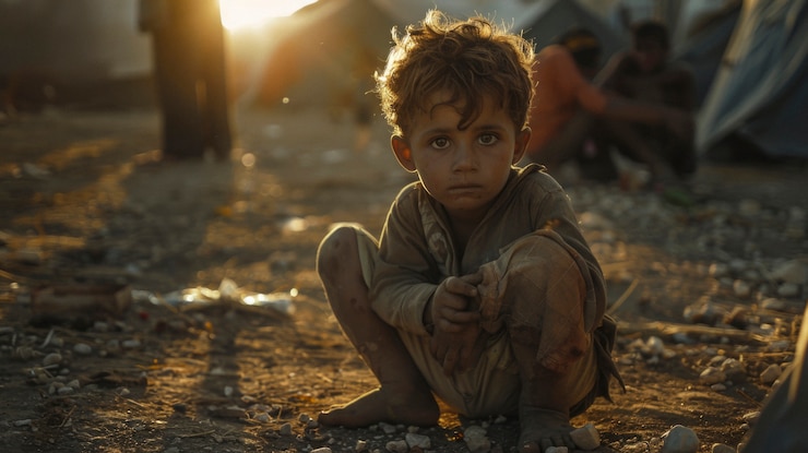 Photo gratuit diverses personnes dans les camps de réfugiés