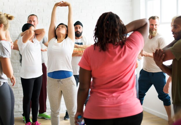 Diversité Personnes Exercice Classe Relax Concept