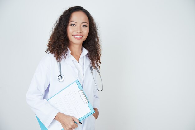 Docteur, debout, santé, carte