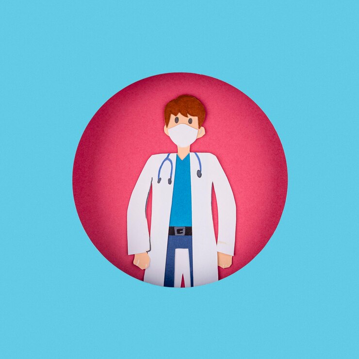 Photo gratuit docteur en papier