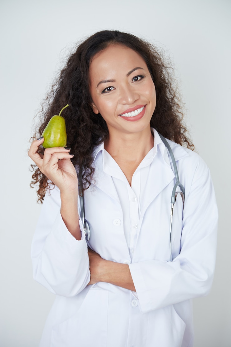 Photo gratuit docteur, tenue, mûre, poire