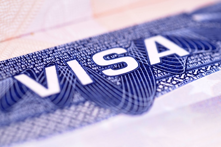 Photo gratuit document de visa américain