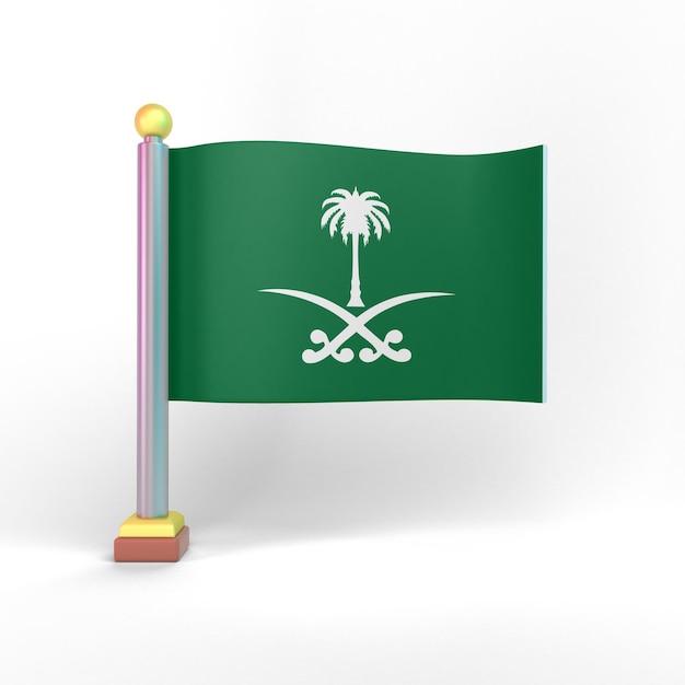 Photo gratuite drapeau de l'arabie saoudite recto