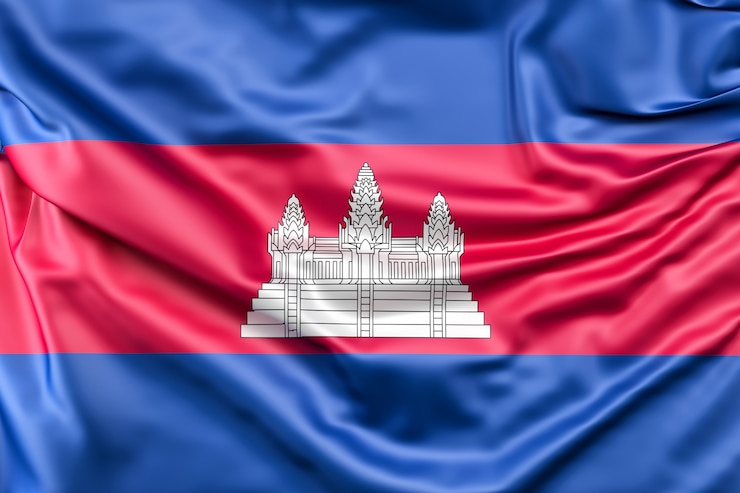 Photo gratuit drapeau du cambodge