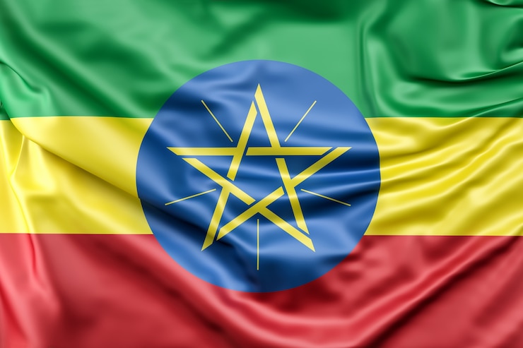 Photo gratuit drapeau de l&#39;ethiopie