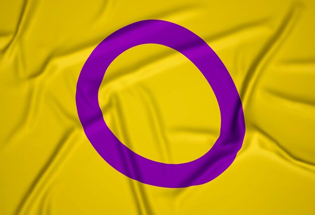 Drapeau de fierté intersexuelle réaliste