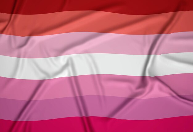 Drapeau de fierté lesbienne réaliste